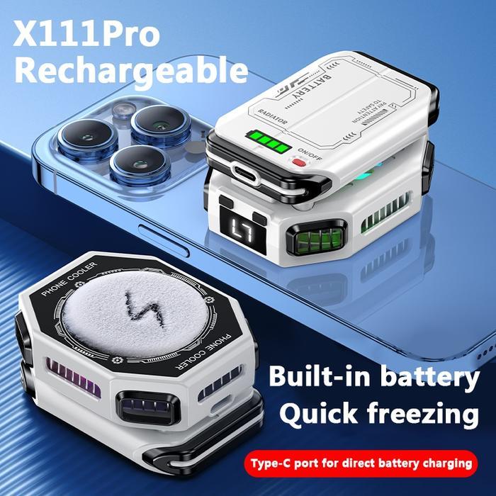 NETICOM X111PRO 3000mAh Battery Wireless Funcoler Fan CoolerMagnetic Super Rechargeable 3000mAh Batt