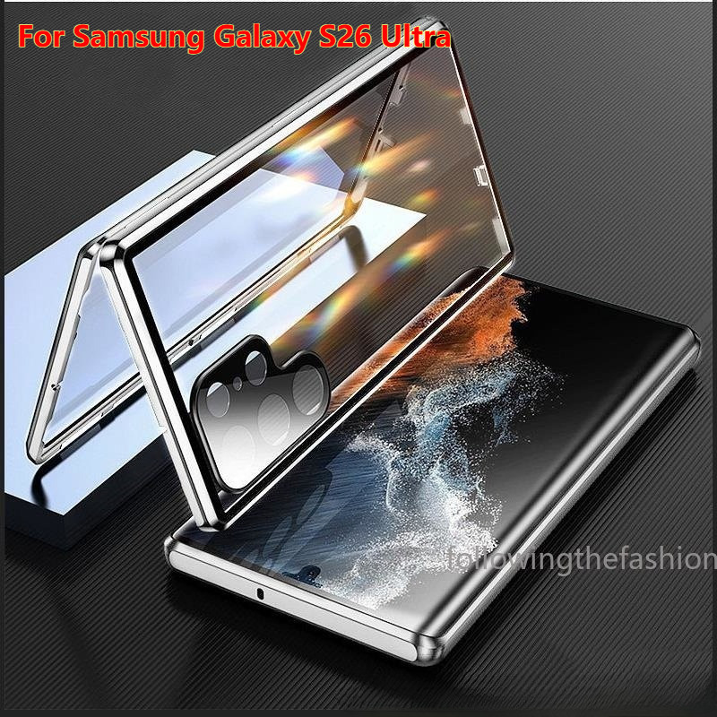 Casing untuk Samsung Galaxy S26 Ultra 5G S26 + S 26 Plus 2026 S25FE Casing Ponsel 360 derajat Logam 