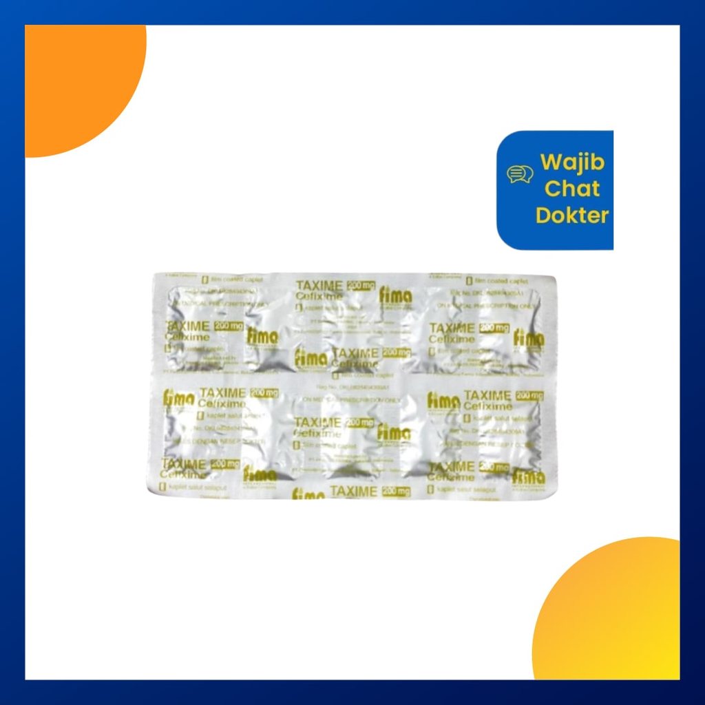 TAXIME 200 MG 1 STRIP @ 10 KAPLET SALUT SELAPUT