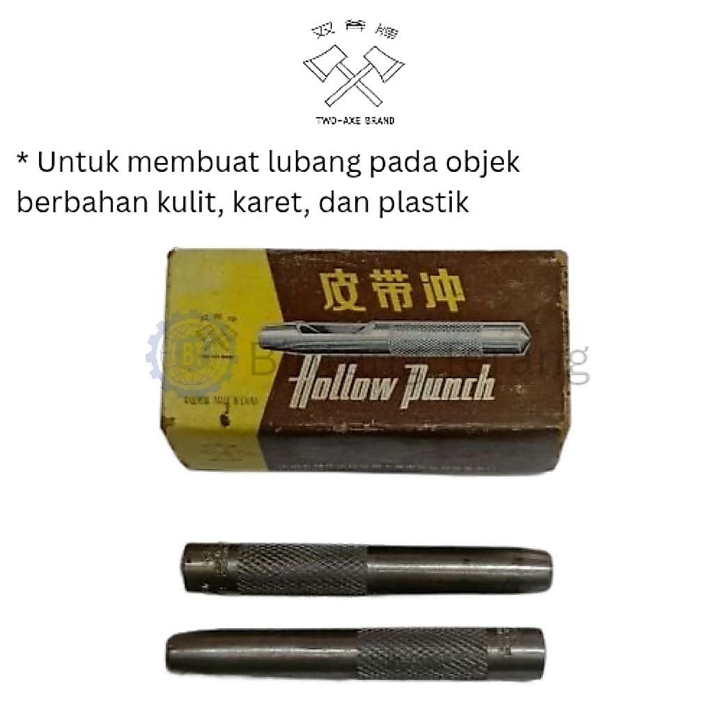 plong pembolong / hole punch ukuran 3/8 inch merek Two Axe Brand