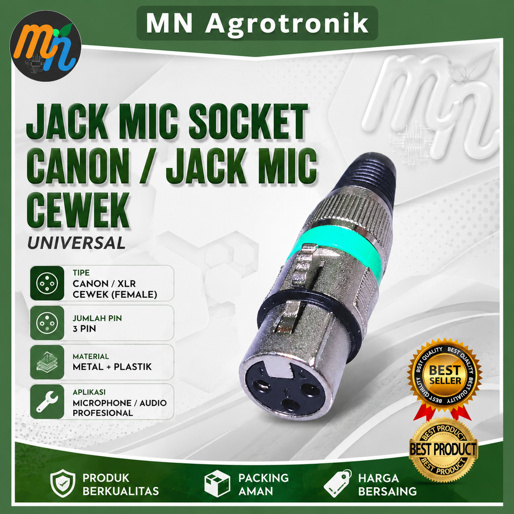 JACK MIC SOCKET CANON / JACK MIC CEWEK UNIVERSAL