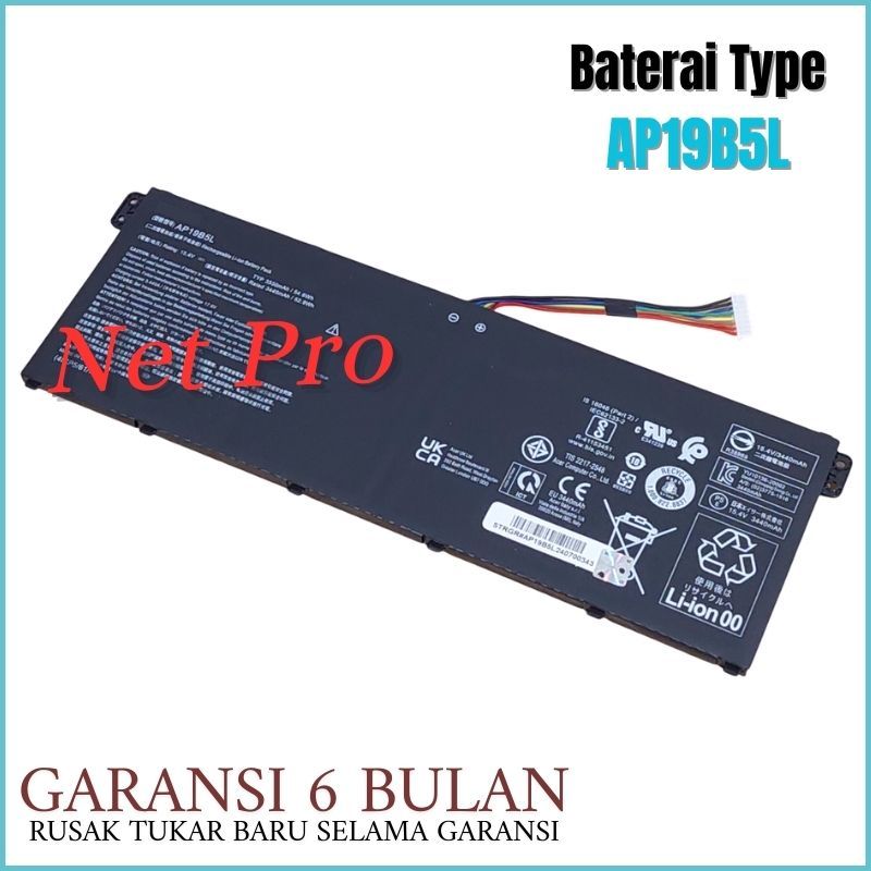 Baterai Acer Aspire 5 A515-43 Vero AV15-51 SP314-21N AP19B5L -NPRO