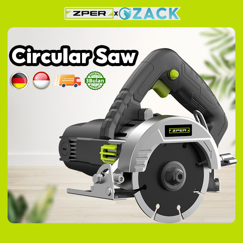 ZACK x ZPER Circular Saw Mesin Potong Kayu Gergaji Mesin Mesin Gergaji Pemotong 2000W Modern