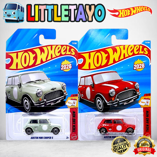 Hot Wheels Austin Mini Cooper S Merah Hijau Diecast Mobil Goodyear Classic Car Mr. Bean Morris