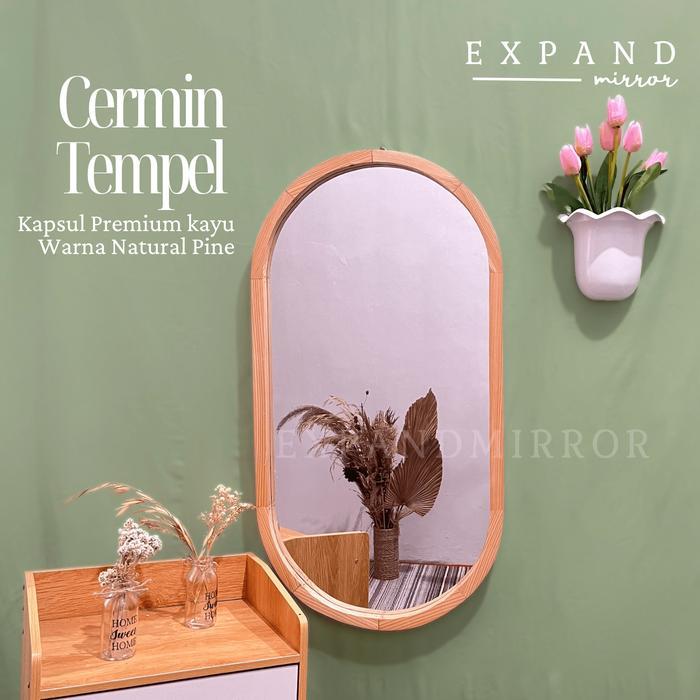 Cermin Dinding Retro klasik kapsul / cermin aesthetic / cermin tempel - retro kapsul, 120*43 fullbod