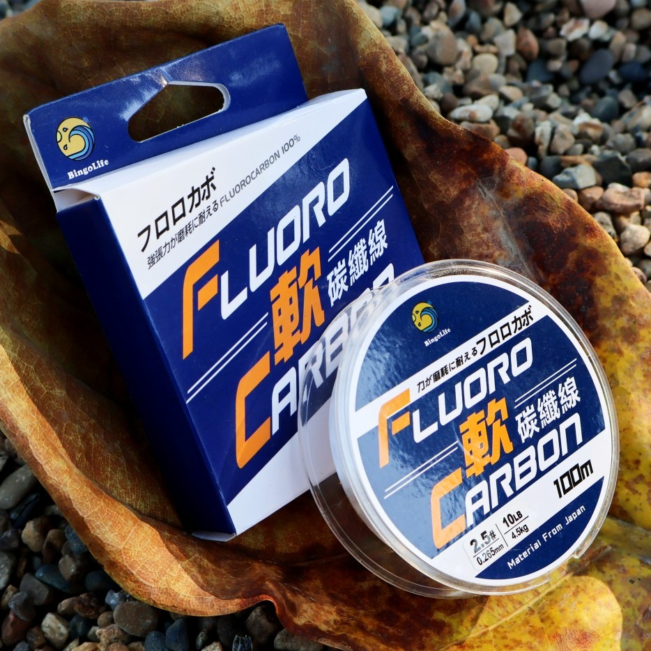 Senar Nilon Fluorocarbon 100m Transparan Tahan Lama Halus Lembut Tahan Gesek Ukuran 0.13mm sampai 0.