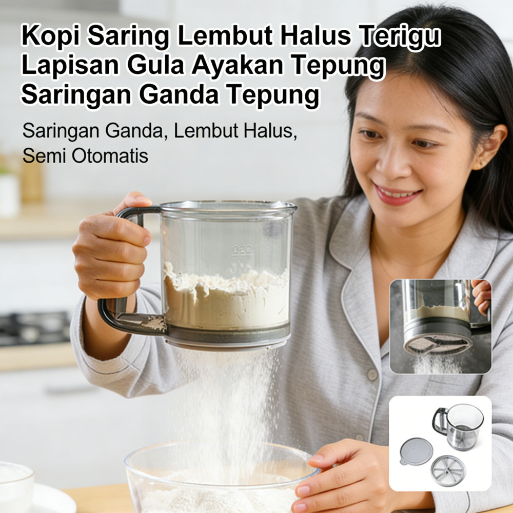 Lapisan Kopi Saringan Tepung Gula Ayakan Terigu Saringan