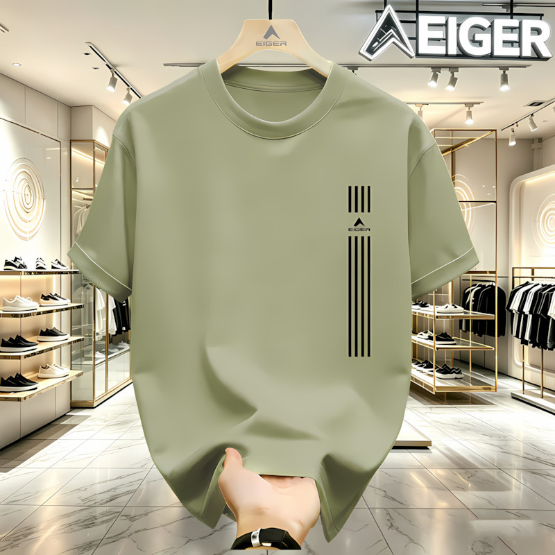100% Original -Kaos Eiger Oversize Katun 24S | Adem Nyaman Tidak Gerah | Kaos Pria Wanita