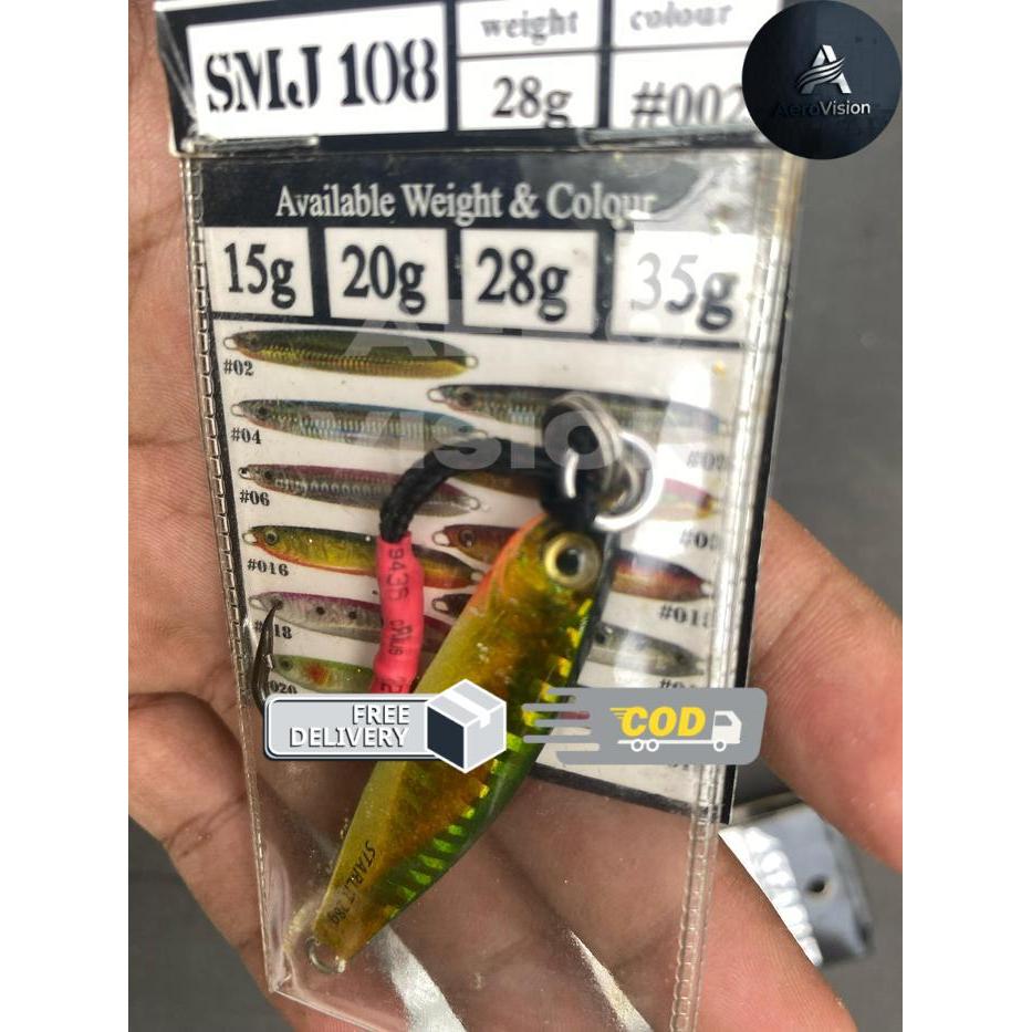 Umpan Metal Jig Starlit Include Assist Kevlar Hook Dan Split Ring - 002, 20gr