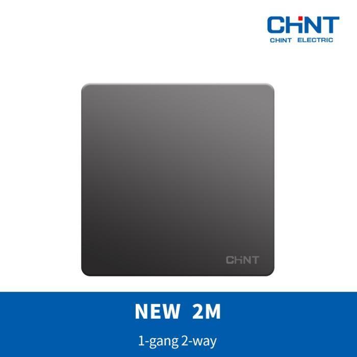 CHINT NEW 2M-Gray Black 2gang 2way switch/saklar - 1GANG 2WAY