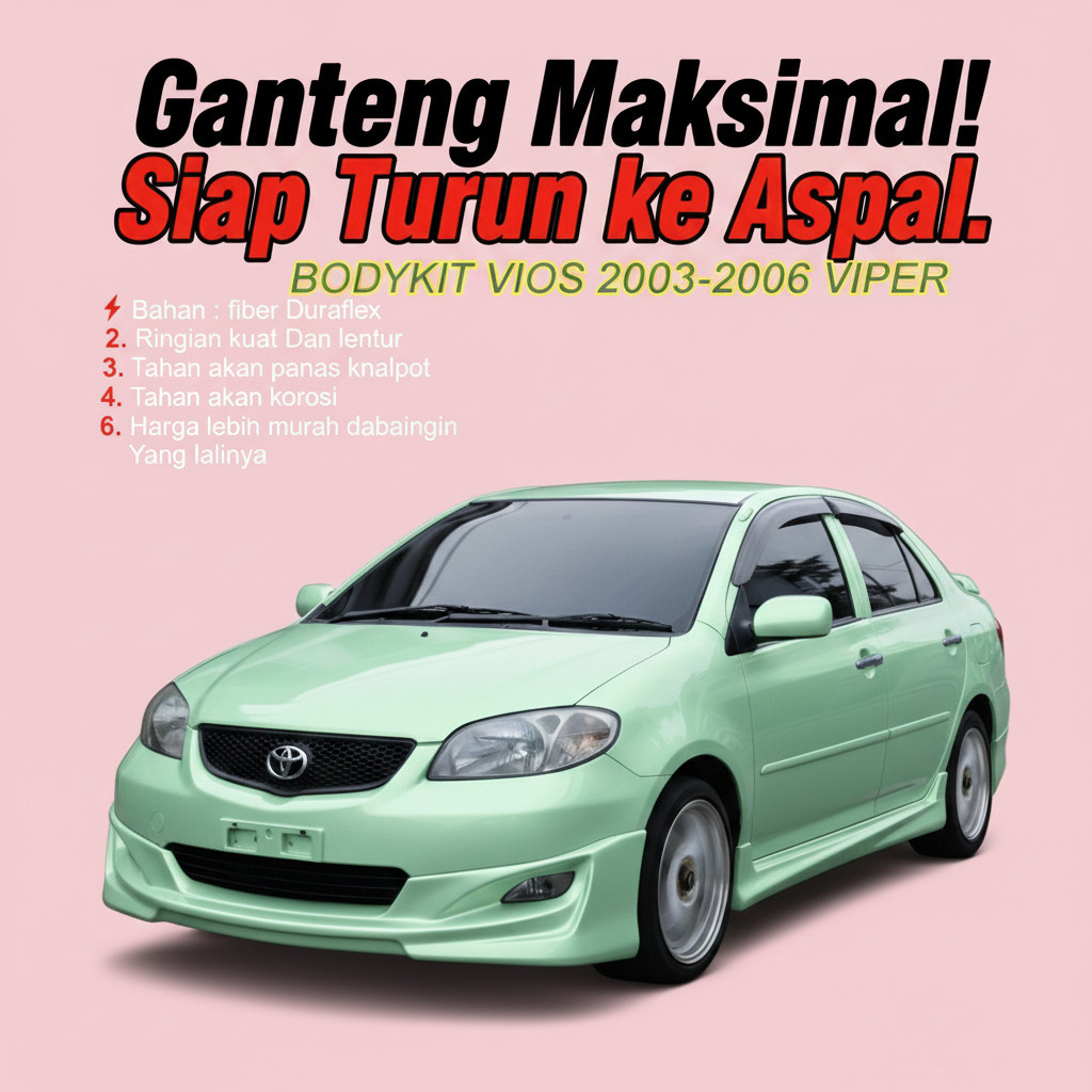 Bodykit Vios gen1 body kit Vios gen1 bodikit vios gen1 2003 2004 2005 2006