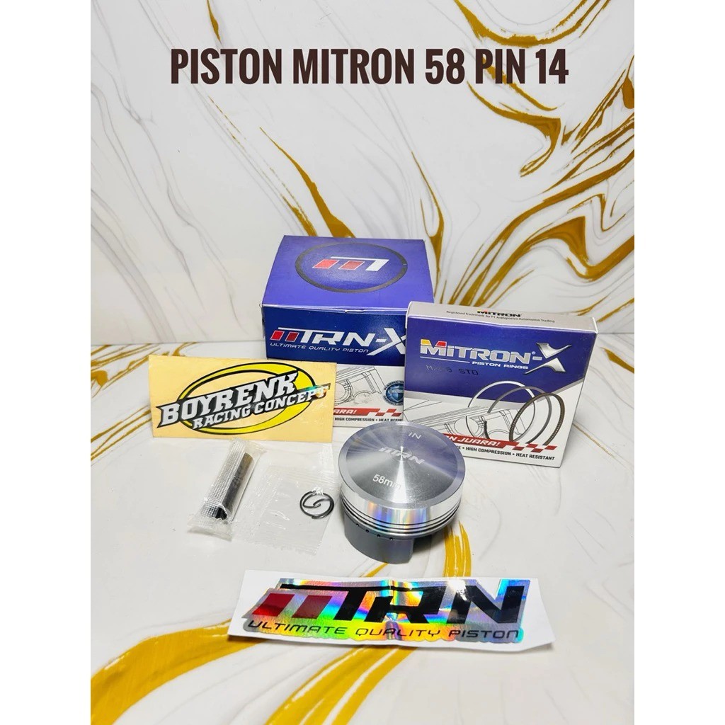 PISTON KIT MITRON X CUSTOME DOME DIAMETER 66 68 70 PIN 14-BOYRENK RACING CONCEPT
