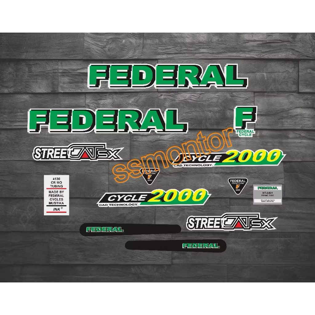 Decal stiker sepeda federal streetcat sx