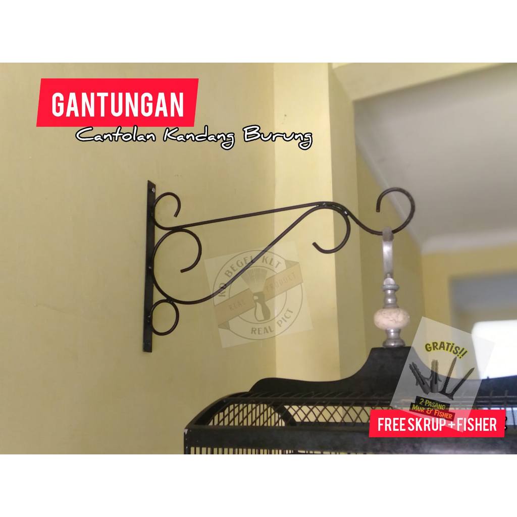 GANTUNGAN SANGKAR BURUNG /HIASAN DINDING GANTUNGAN TEMPEL DINDING / STANDING CANTOLAN SANGKAR BURUNG