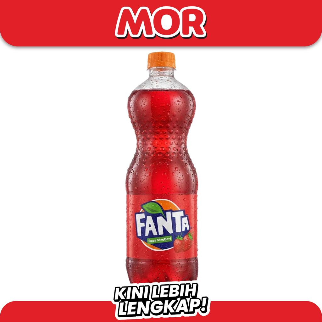 FANTA Strawberry Botol 1 Liter Minuman Bersoda Rasa Stroberi Manis Carbonated Drink Ukuran Besar Pes