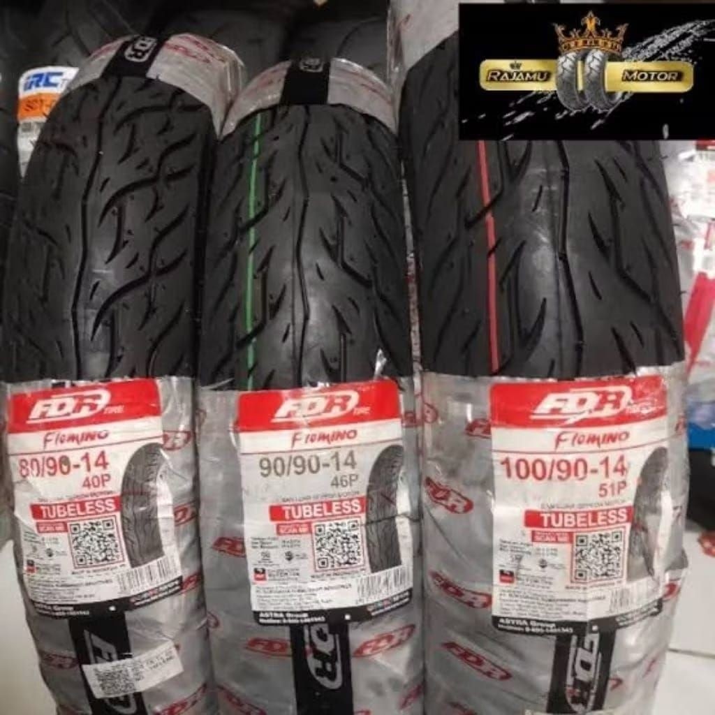 TOP Ban motor matic merk FDR FLEMO ukuran 100/90-80/90-90/90-14 tubles beat,Lexi,Vario,Mio,Fino,dll