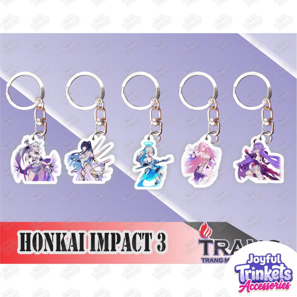 Gantungan Kunci Akrilik Honkai Impact 3 / Keychain Acrylic Honkai Impact 3