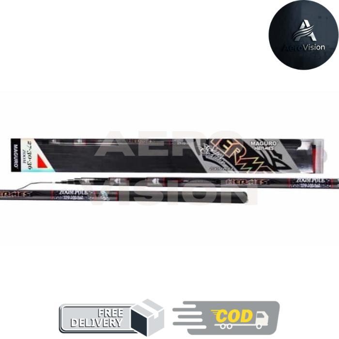 Joran Tegek Zoom Pole Maguro Hermes Carbon Keyru Pancing - 360