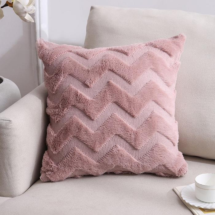 Nordic Pillow Cushion Cover / Sarung Bantal Sofa Kursi Tebal Premium Bludru Bulu Halus 2 Sisi esteti