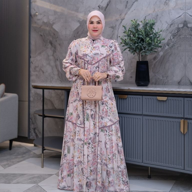 Gamis Zalora By Kasturi Fashion/Gamis modis/Gamis elegan/gamis cantik/gamis lebaran