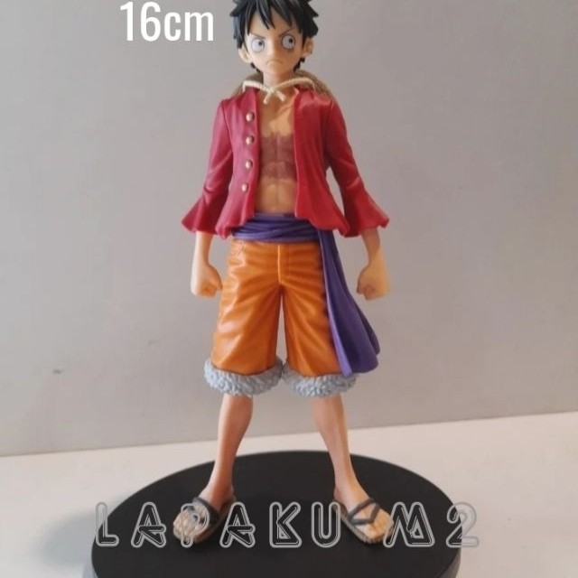 Figur aksi karakter anime topi jerami gaya tradisional, tinggi 16 cm, bahan PVC padat, finishing hal