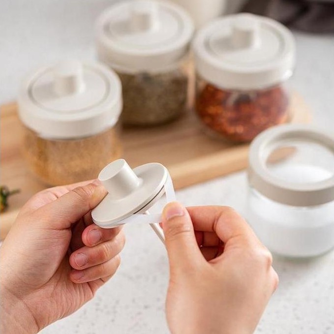 Leone- Pinmoo Seasoning Box Sauce W/ Spoon Kotak Bumbu Dapur Saos - Zz006