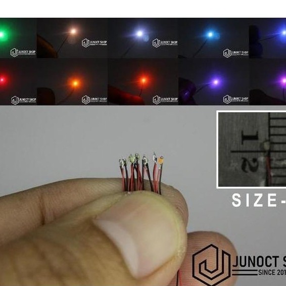 LAMPU LED KECIL DENGAN KABEL SIZE D - MAKET DIORAMA MINIATUR ASESORIS JUN27