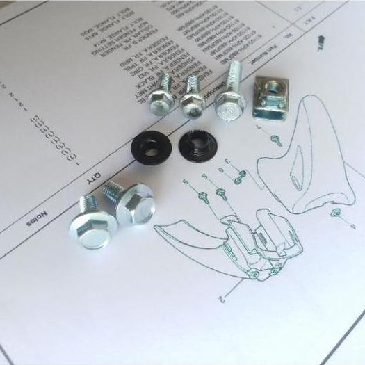 baut set spakbor depan honda kharisma supra x125 original