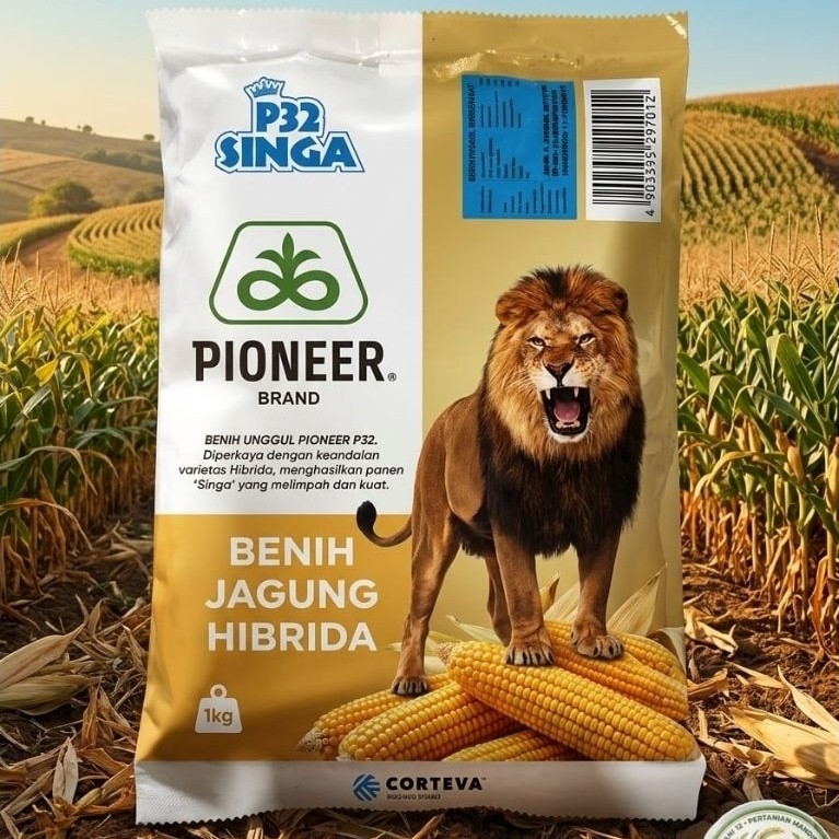 (PAKET COMBO PIONEER P32SINGA 5kg) Benih Jagung Hibrida Pioneer P32 SINGA 100%ORRIGINAL