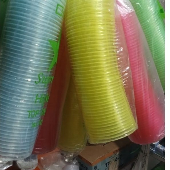 Gelas Ulir 120ml warna 1 pack isi 50pcs cup es krim cup es nong nong puding