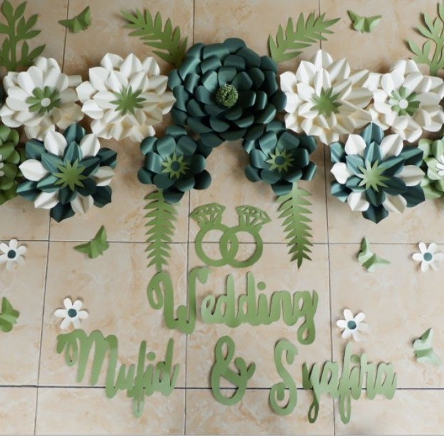 ready fatkha paper flower hiasan ruangan home dekor decor backdrop lamaran karangan bunga papan