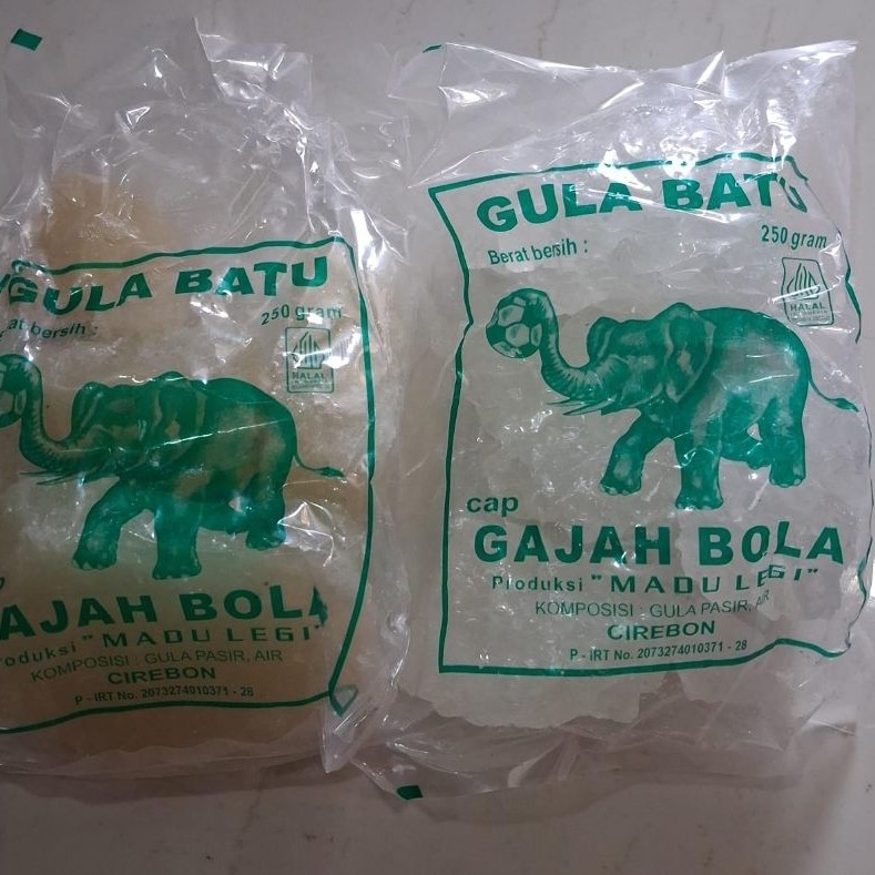 Gula Batu Cap Gajah Bola 250gr