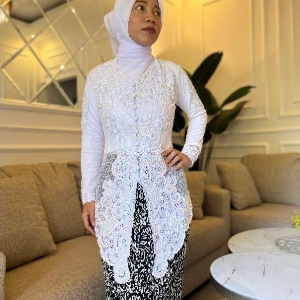 Free Ongkir Kebaya Akad Nikah / Baju Repsesi Pernikahan / Baju Akad Nikah Putih / Kebaya Putih Nikah