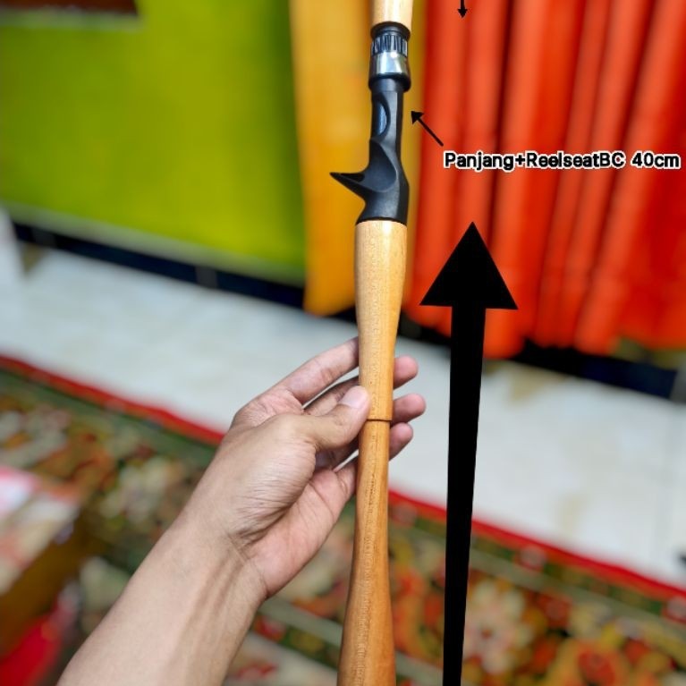 GagangJoran Pancing uk panjang+ReelseatBC 40cm