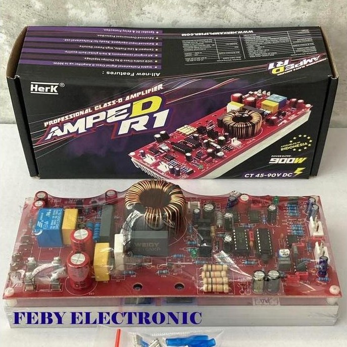 Promo Kit Power Amplifier Ampli Class D 900 Watt Amped R1 Herk