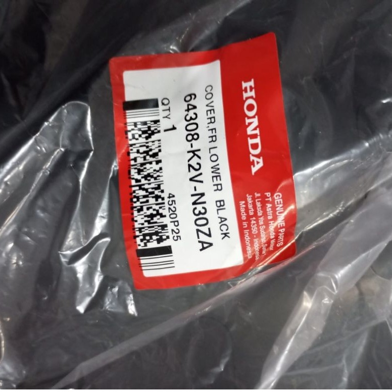 64308K2VN30ZA Cover Bawah Depan Hitam Honda Vario 125 eSP K2V