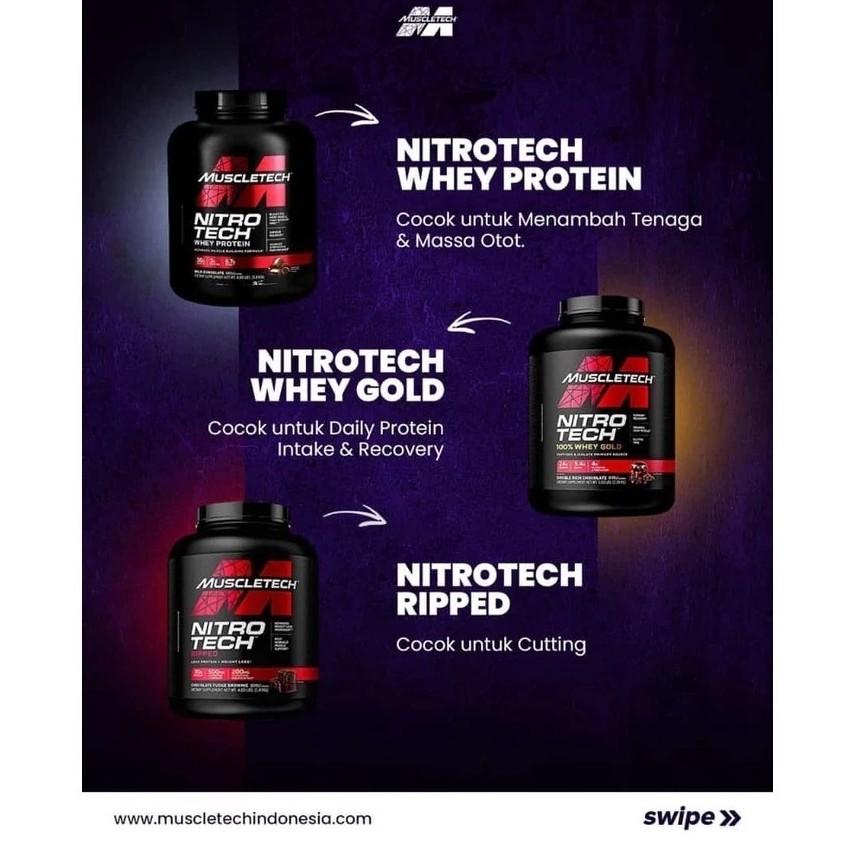 Muscletech Nitrotech WHEY GOLD 5lb Nitro Tech Whey Whey Gold Premium Protein Blend
