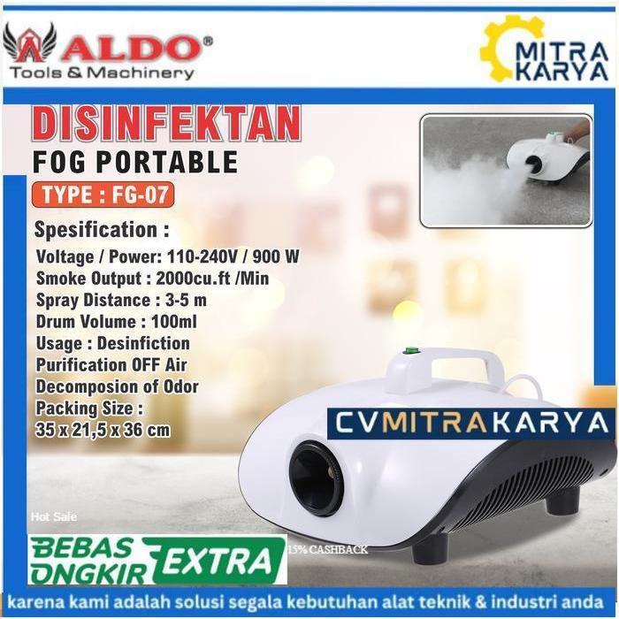 Mesin Fogging Foging Disinfektan Mesing Fogging Disinfektan merk ALDO Mesin Kabut Sterilisasi