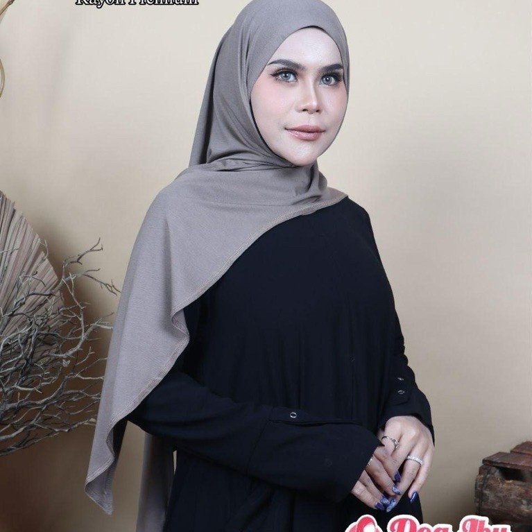 HIJAB DAILY SEGITIGA SIRIA INSTAN BELAKANG OVAL S3 INSTAN SIRLIP PASHMINA RAYON BAMBOO ORI DOA IBU B