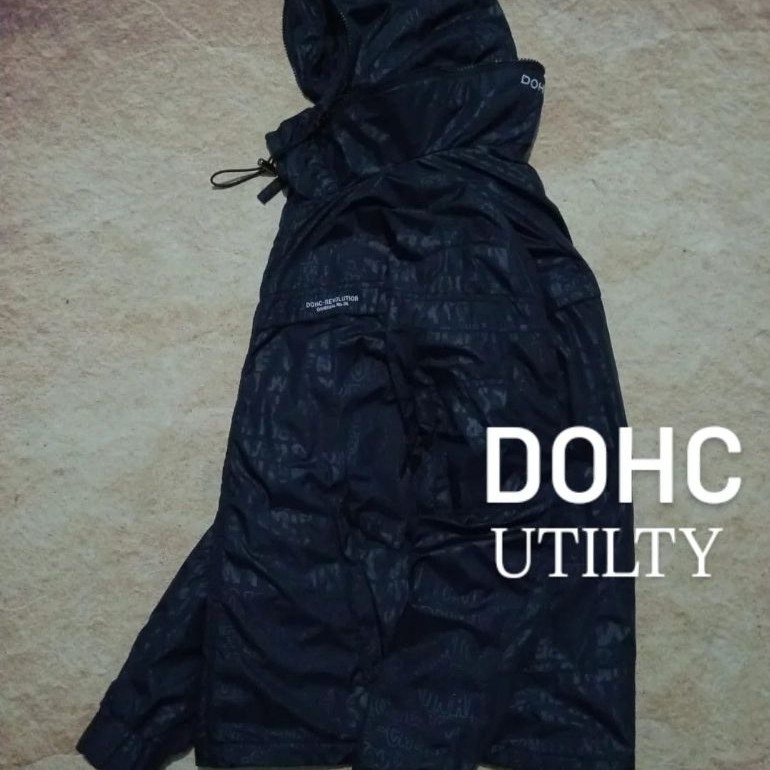 jaket utility DOHC motif monogram bekas pakai recomend