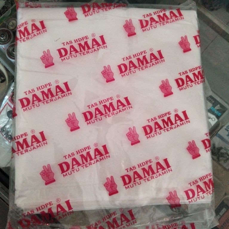 Kantong Plastik HDPE DAMAI 15x29 cm | Kresek Bening Kecil Tebal Kuat | Plastik Serbaguna