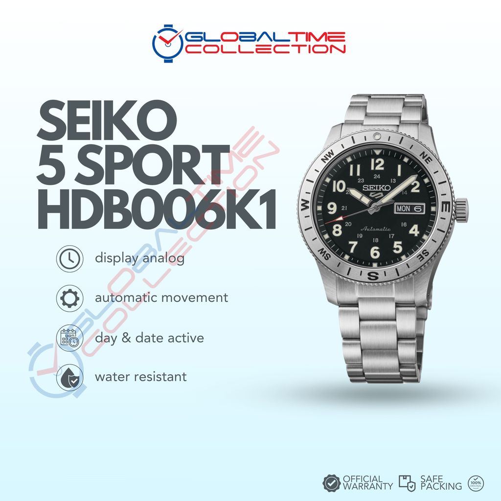 Seiko 5 Sports Field Series HDB006K1 Automatic Compass Bezel 100 Original