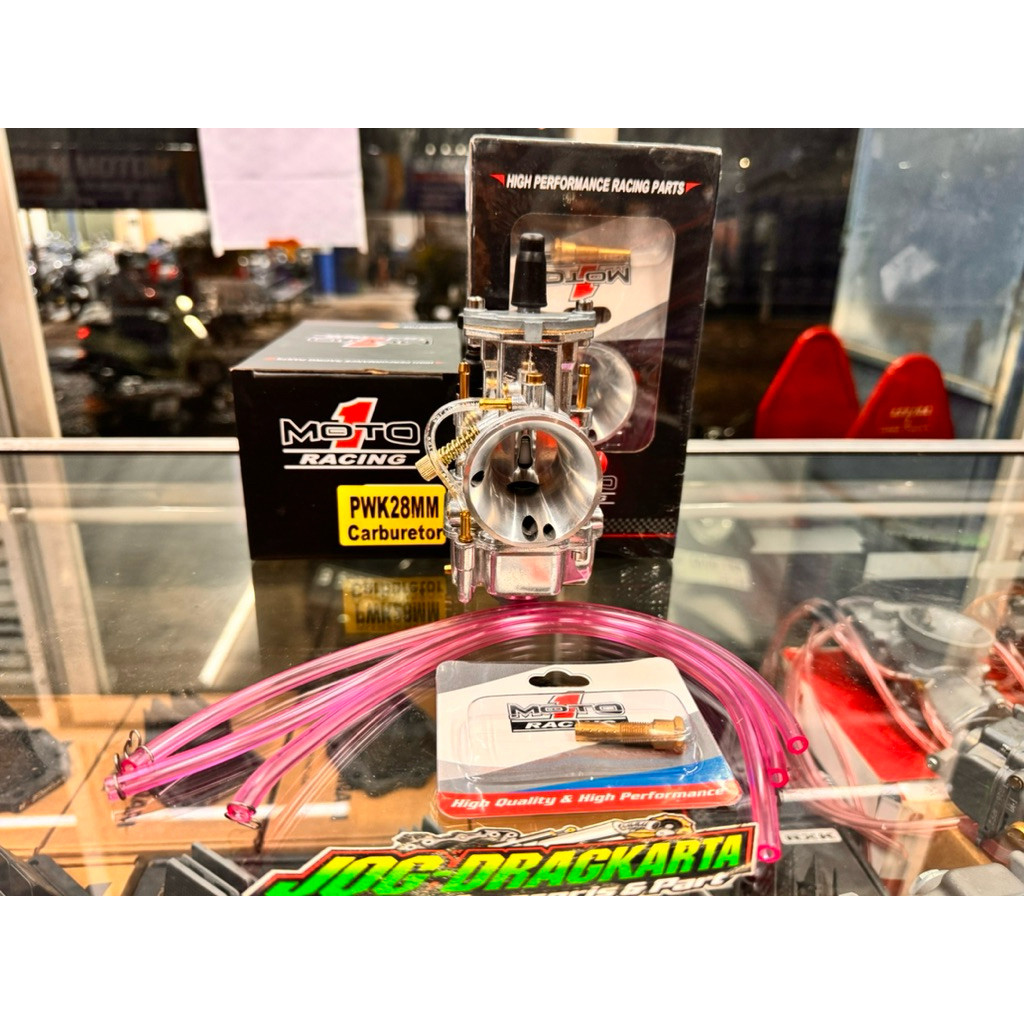KARBU KARBURATOR PWK 28 PWK28 MOTO1 RACING UNIVERSALL MOTOR KUALITAS TERBAIK ORIGINAL MOTO1 RACING