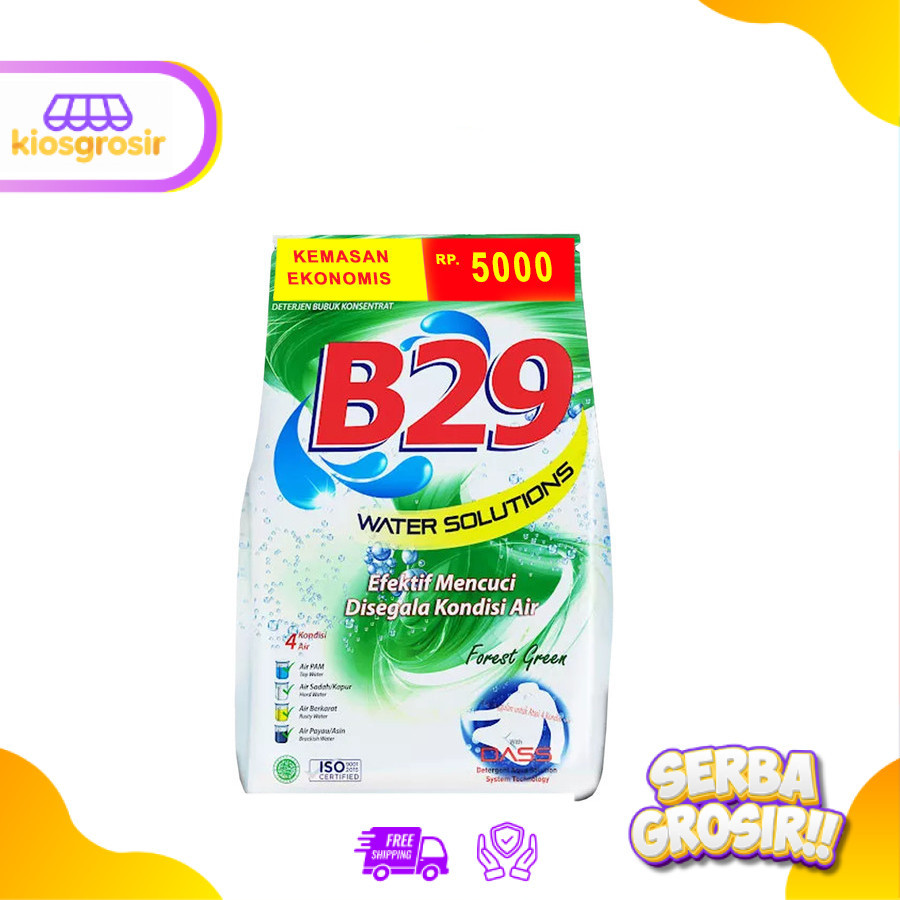 KIOSGROSIR B29 Deterjen B-29 Sabun Bubuk Water Solution Green 200 gr Detergen