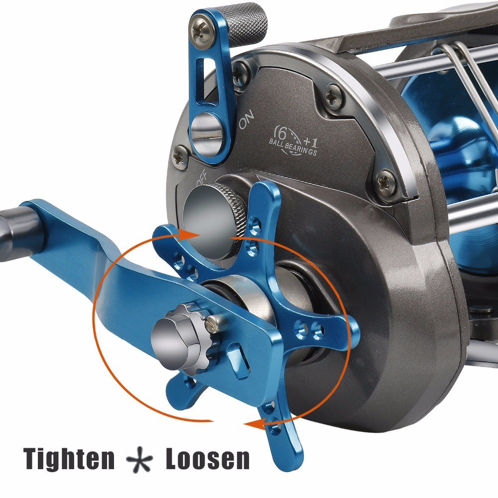 Trolling Reel Max Drag 43 lbs Saltwater Grade Wind Powered Carp Reel Gulungan Trolling Reel Pancing