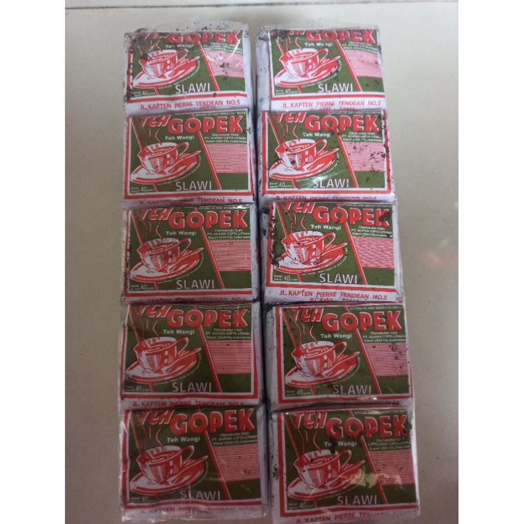 Teh Gopek 40 g (1 Slop Isi 10 Bungkus)