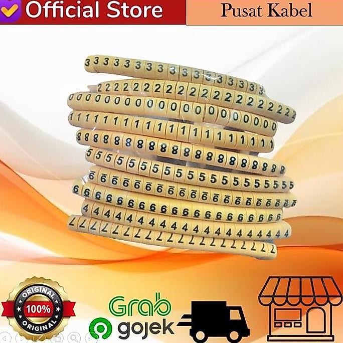 LABEL MAKER ANGKA 0-9 / PENANDA KABEL COAXIAL / NOMORIN KABEL COAXIAL / Label Marker kabel Coaxial