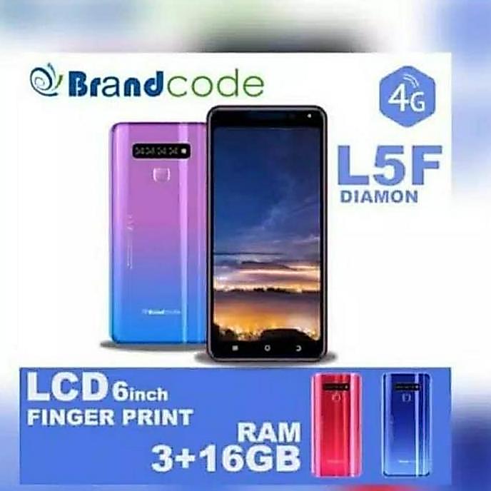 Gavanazz - Brandcode L5F Diamond - 4G LTE, RAM 3GB, ROM 16GB, Fingerprint, Layar 6 Inch, Baterai 320