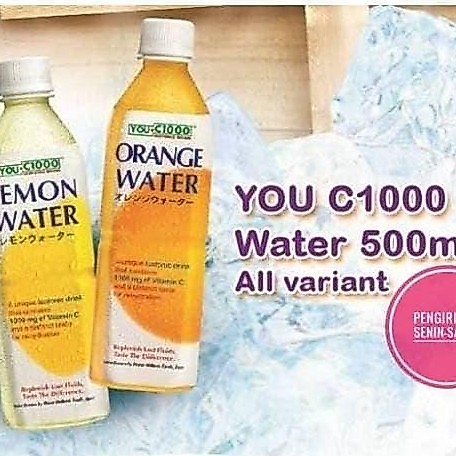 You C 1000 Orange And Lemon Water 1Karton Isi 24Pcs