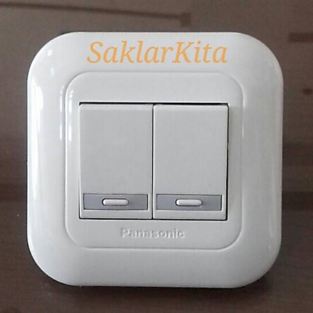 Panasonic Saklar 2 Gang White Wide Serries